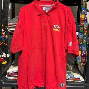 Vintage 90s kansa city chiefs polo shirt
